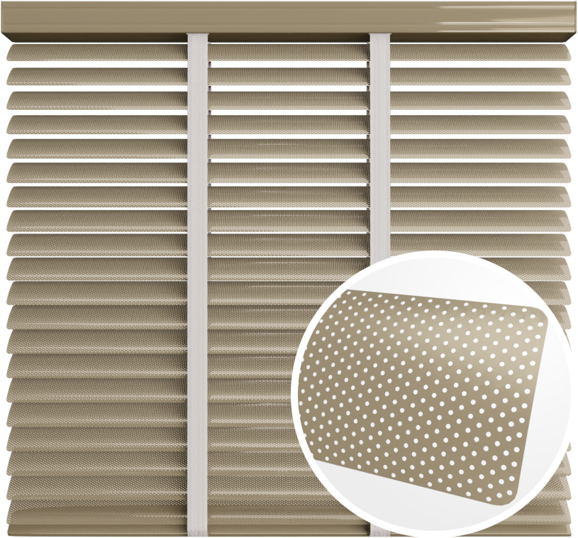 Żaluzja aluminiowa 50 mm <br>z taśmą <br> Z50150P CHAMPAGNE BEŻOWY PERFOROWANY
