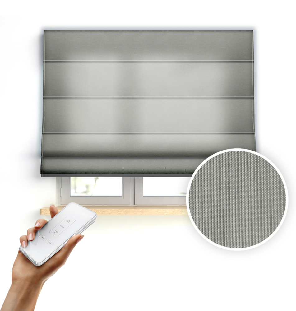 Roleta rzymska automatyczna Jasny stalowy 5325