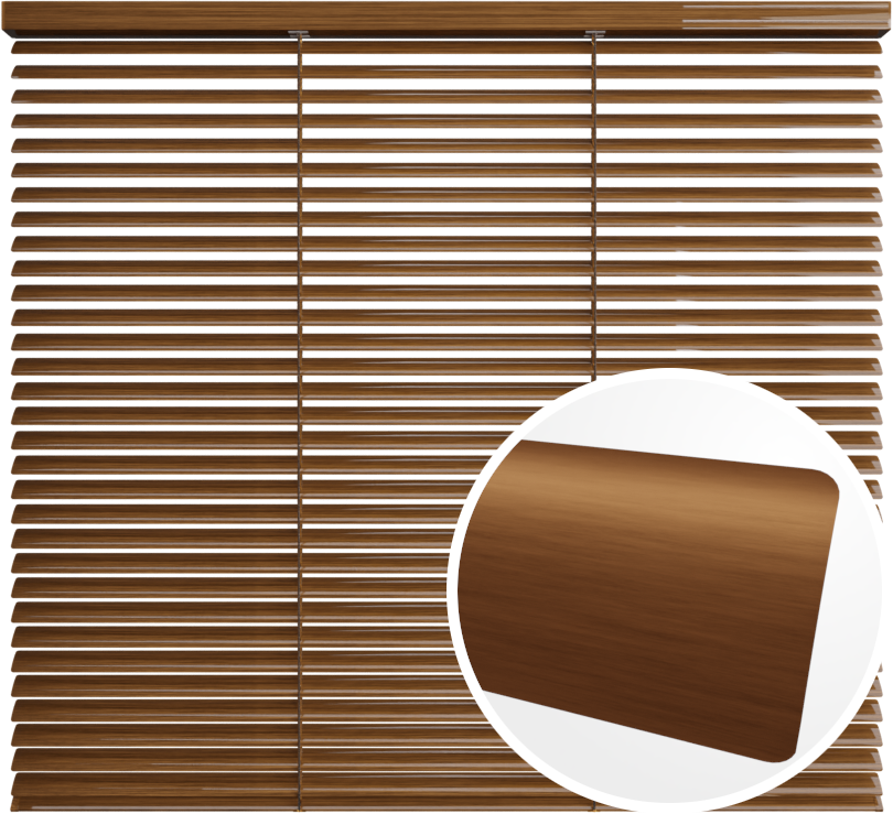 Żaluzja aluminiowa 25 mm <br>z drabinką sznurkową<br> DREWNOPODOBNY 772095