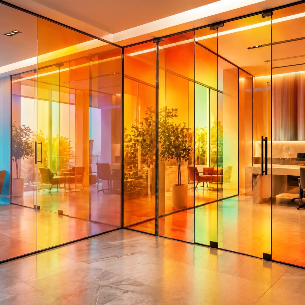 Folia dekoracyjna Rainbow Orange Tęcza Pomarańczowa Transparentna