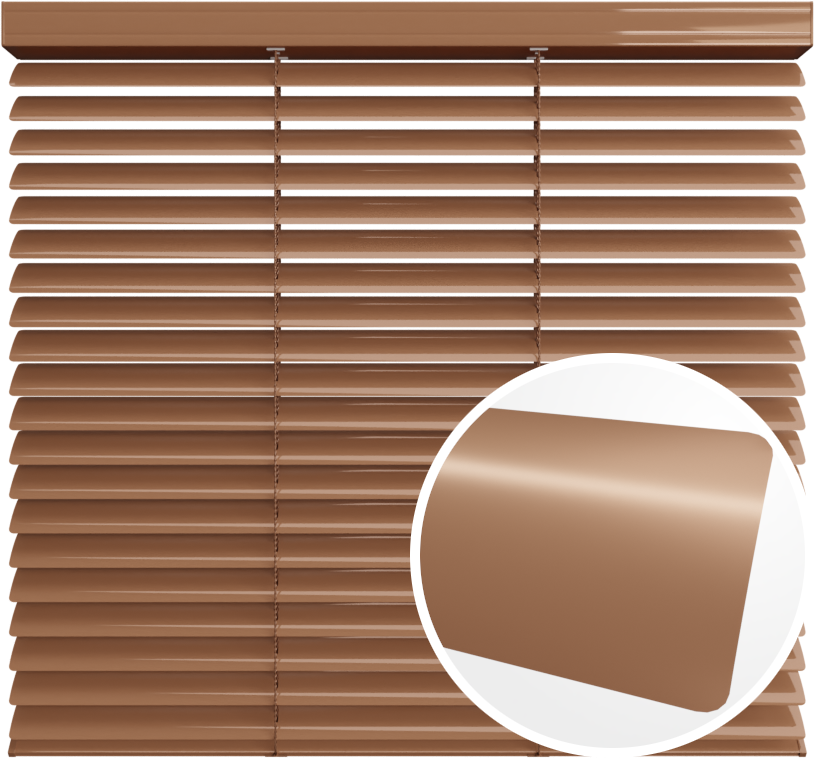 Żaluzja aluminiowa 50 mm<br>z drabinką sznurkową <br> Z 50160 Miedziany Brąz