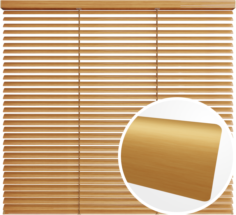 Żaluzja aluminiowa 25 mm <br>z drabinką sznurkową<br> DREWNOPODOBNY 772082