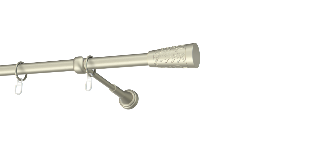 Karnisz pojedynczy metalowy Fenix  agrafka