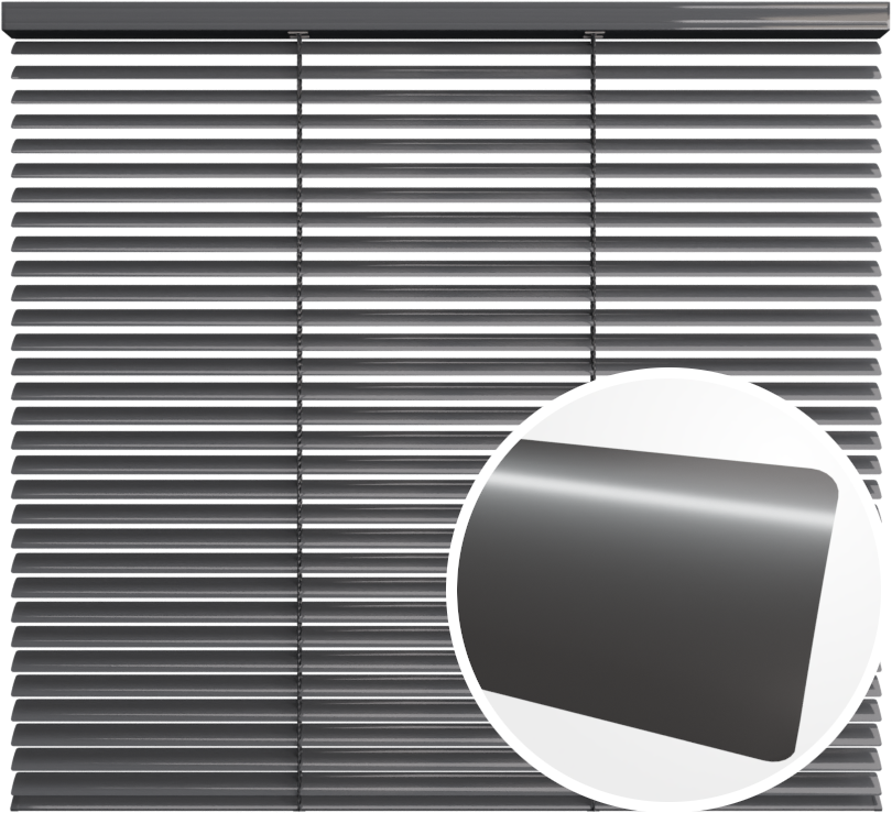 Żaluzja aluminiowa 25 mm <br>z drabinką sznurkową<br> Z25 281 Szary Ciemny Grafit