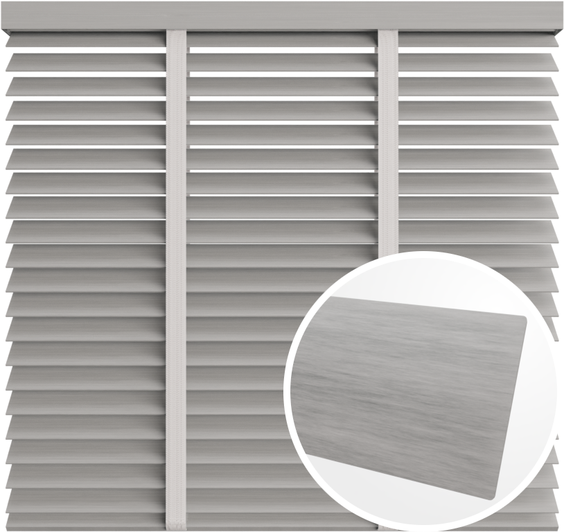 Żaluzja drewniana 50 mm <br>z taśmą<br> 5082 JASNY SZARY