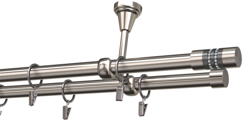 Karnisze metalowe Ø25