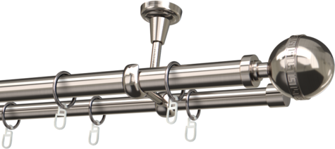 Karnisze metalowe Ø25