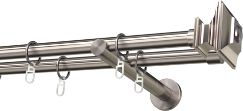 Karnisze metalowe Ø25
