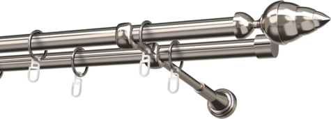 Karnisze metalowe Ø25