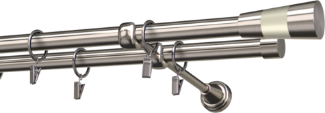Karnisze metalowe Ø25