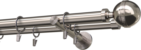 Karnisze metalowe Ø25