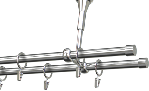 Karnisze metalowe Ø25