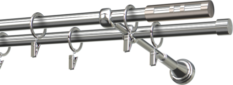 Karnisze metalowe Ø25