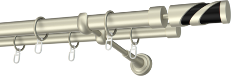 Karnisze metalowe Ø25
