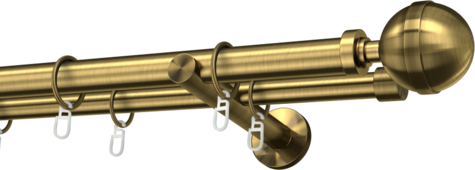 Karnisze metalowe Ø25