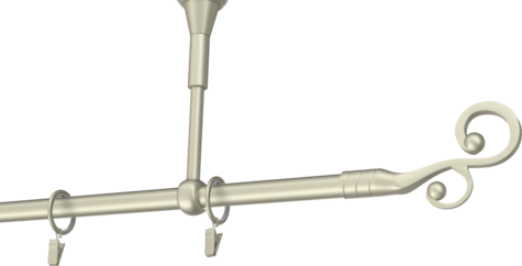Karnisze metalowe Ø25