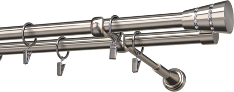 Karnisze metalowe Ø25