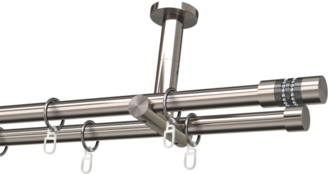 Karnisze metalowe Ø25