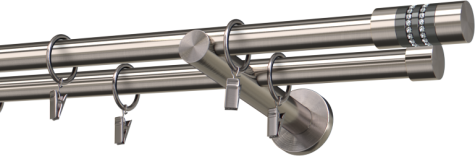 Karnisze metalowe Ø25