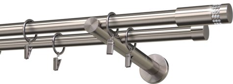 Karnisze metalowe Ø25