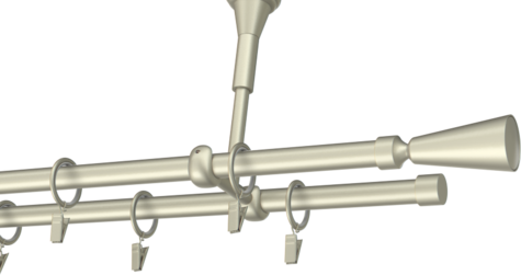 Karnisze metalowe Ø25