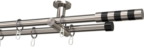 Karnisze metalowe Ø25