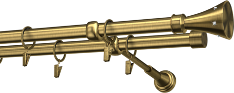 Karnisze metalowe Ø25