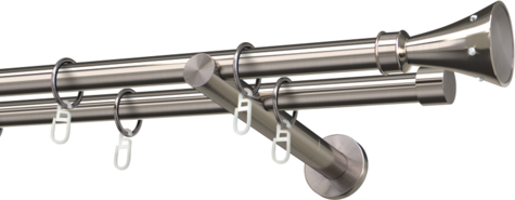 Karnisze metalowe Ø25