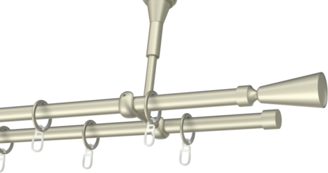 Karnisze metalowe Ø25