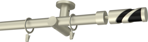 Karnisze metalowe Ø25