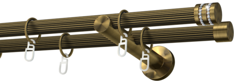 Karnisze metalowe Ø25