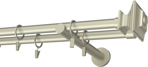 Karnisze metalowe Ø25