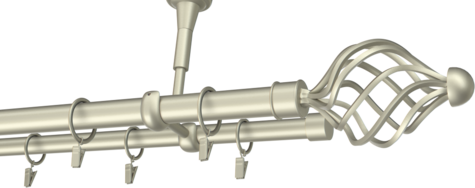 Karnisze metalowe Ø25