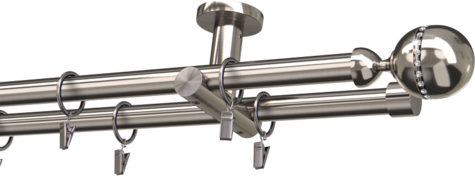 Karnisze metalowe Ø25