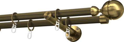 Karnisze metalowe Ø25