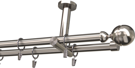 Karnisze metalowe Ø25