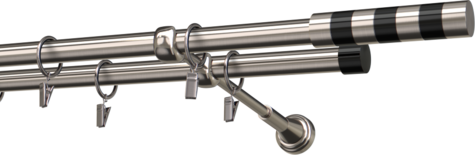 Karnisze metalowe Ø25
