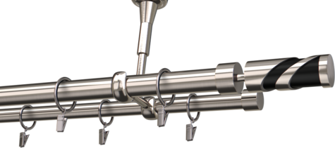 Karnisze metalowe Ø25