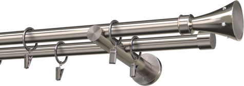 Karnisze metalowe Ø25