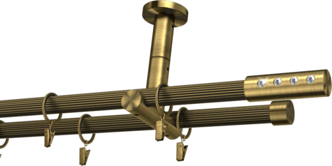 Karnisze metalowe Ø25