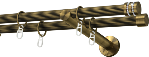 Karnisze metalowe Ø25