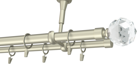 Karnisze metalowe Ø25