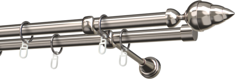 Karnisze metalowe Ø25