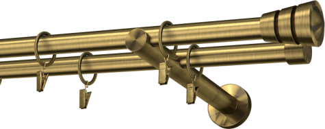 Karnisze metalowe Ø25