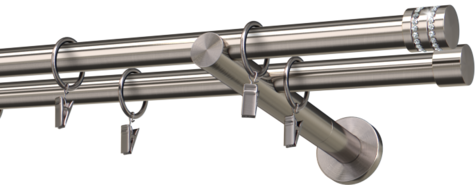 Karnisze metalowe Ø25