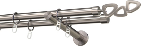Karnisze metalowe Ø25