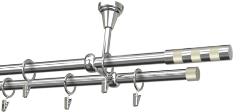 Karnisze metalowe Ø25