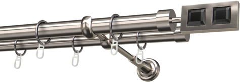 Karnisze metalowe Ø25
