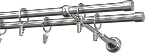 Karnisze metalowe Ø25