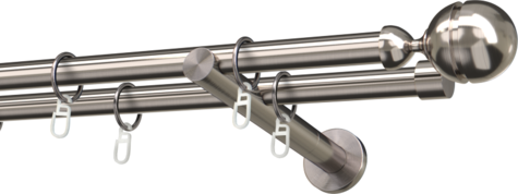 Karnisze metalowe Ø25